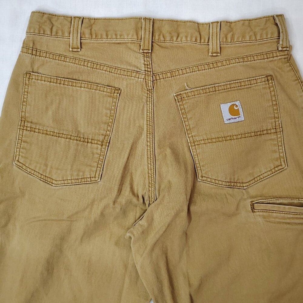 Carhartt Rugged Flex Rigby Pants Mens Size 34 x 36 Relaxed Fit Five Pocket Brown - Picture 5 of 16